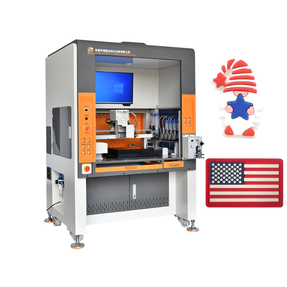 soft pvc rubber patch filling machine for product prototyping
